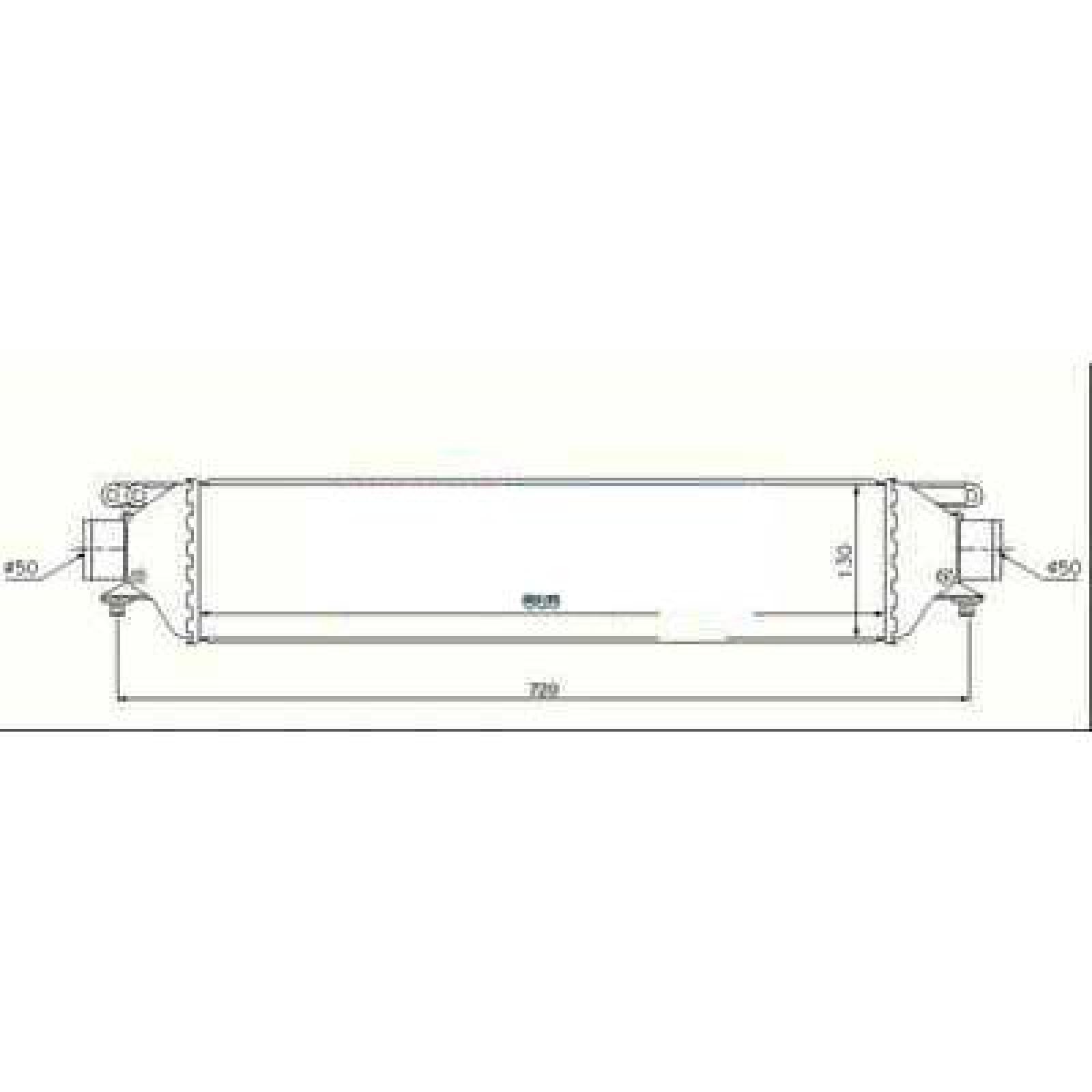 LADELUFTKÜHLER      LINEA, passend für 07->>           580x132x50 51785255